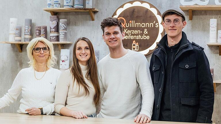 Gisela und Lisa Quillmann, Florian und Marc-André Janz eröffnen im Herbst gemeinsam in Bischofsheim einen 'Rhönmomente'-Laden.