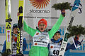Jubel       -  Nach dem Titelgewinn 2015 und dem Olympiasieg 2014 triumphierte Carina Vogt erneut. Foto: Karl-Josef Hildenbrand
