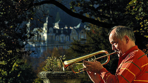 Ausblick mit Musik in Marienbad.