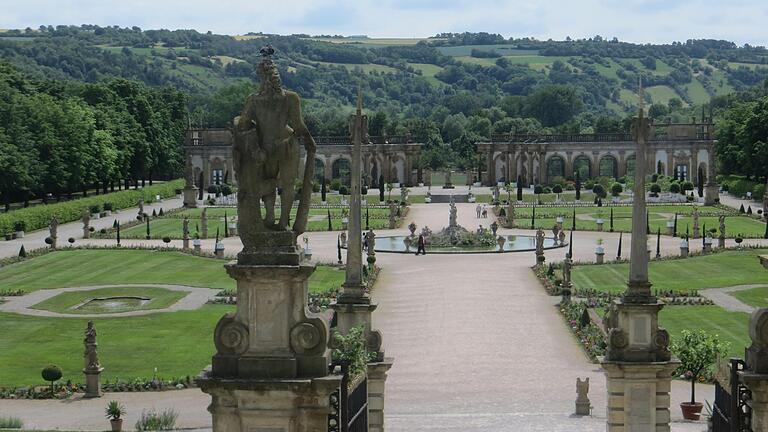 Der Schlossgarten in Weikersheim.