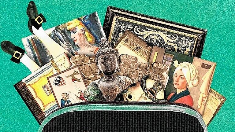 Das Signet der Aktion ist ein von Kunst überquellender Kulturbeutel. Das Signet der Aktion ist ein von Kunst überquellender Kulturbeutel.