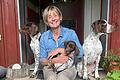 Uschi Kilgenstein aus Goßmannsdorf züchtet die Hunderasse Braque Français Pyrénées.