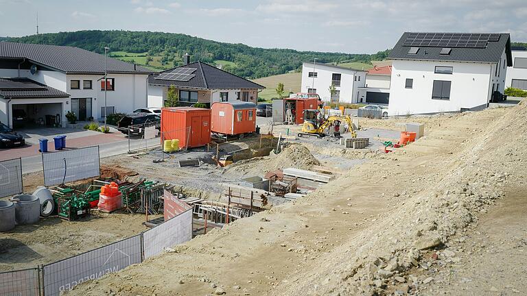 Der Blick auf die Baustelle in Igersheim von oben.