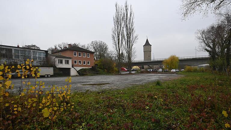 Auf diesem Gelände unterhalb der Reitanlage östlich der Neuen Mainbrücke soll der Ochsenfurter Wohnmobilstellplatz entstehen. Der Stadtrat macht den Weg frei für den Bauantrag. Die Grünen-Fraktion und Teile der UWG sind dagegen.