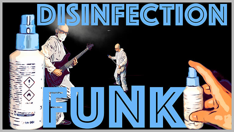 Bassist Michael Ende kreiert ein musikalisches Stück zu Corona 'Disinfection Funk'. Bassist Michael Ende kreiert ein musikalisches Stück zu Corona 'Disinfection Funk'.