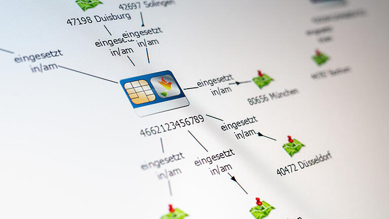 Polizei-Software «VeRA».jpeg       -  Die Polizei braucht so ein Instrument, um verschiedene Datenbestände zusammenzuführen und zu analysieren. Diese Grafik aus dem Jahr 2021 zeigt die Einsatzorte einer Kreditkarte (Nummer verfremdet).