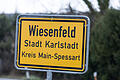 Ortsschild von Wiesenfeld.