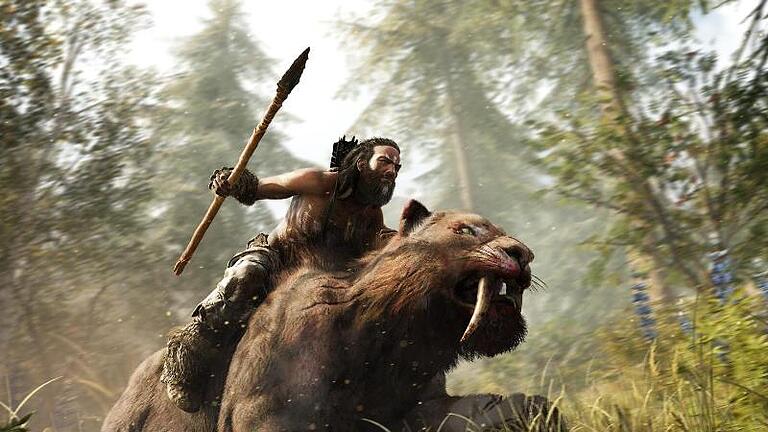 Warum nicht mal auf einem Säbelzahntiger reiten? «Far Cry Primal» entführt in die Steinzeit. Ausgestorbene Kreaturen und reichlich Action inklusive. Screenshot: Ubisoft Foto: Ubisoft - Frühe Ahnen des Menschen könnten Kannibalen gewesen sein. Diesen Verdacht legen markante Schnittspuren auf einem fast 1,5 Millionen Jahre alten Schienbeinknochen nahe. Warum nicht mal auf einem Säbelzahntiger reiten? «Far Cry Primal» entführt in die Steinzeit. Ausgestorbene Kreaturen und reichlich Action inklusive. Screenshot: Ubisoft Foto: Ubisoft - Frühe Ahnen des Menschen könnten Kannibalen gewesen sein. Diesen Verdacht legen markante Schnittspuren auf einem fast 1,5 Millionen Jahre alten Schienbeinknochen nahe.