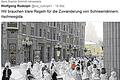 Satire im Netz: Mit #schneegida verspotten Twitter-Nutzer Pegida.