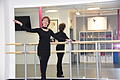 Cornelia Hoffmann in ihrem Ballettstudio in der Ortsmitte von Urspringen.