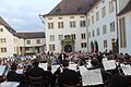 Als imposanter Klangkörper erwies sich das Orchester des Collegium Musicum, das im Schlosshof in Wiesentheid spielte. Begabte junge Musiker aus aller Welt gehören zu dem Collegium, das derzeit zur Sommerakademie in Pommersfelden ist.