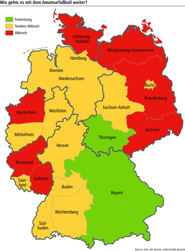 Fast überall wird die Saison abgebrochen - außer in Bayern Fast überall wird die Saison abgebrochen - außer in Bayern