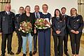 Zu sehen (von links): Matthias Kreiner (1.Kdt), Philipp Öchsner (3.Kdt), Steffi Nöth, Norbert Götz (2. Bürgermeister), Maria Brohm (Ehrenvorsitzende), Anette Heinrich (2. Vorsitzende), Patrick Lindner (2.Kdt), Claudia Haupt (1. Vorsitzende).