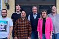 Im Bild von links: vordere Reihe David Kuhn, Andreas Seufert, Daniela Fuchs. Hintere Reihe von links: Lukas Müller, Frank Flury und Stefan Müller.