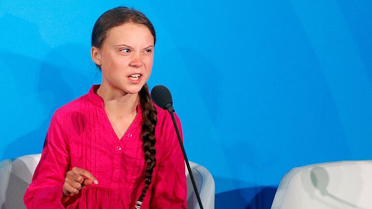 Die Klimaaktivistin Greta Thunberg während ihrer Wutrede beim UN-Klimagipfel in New York.