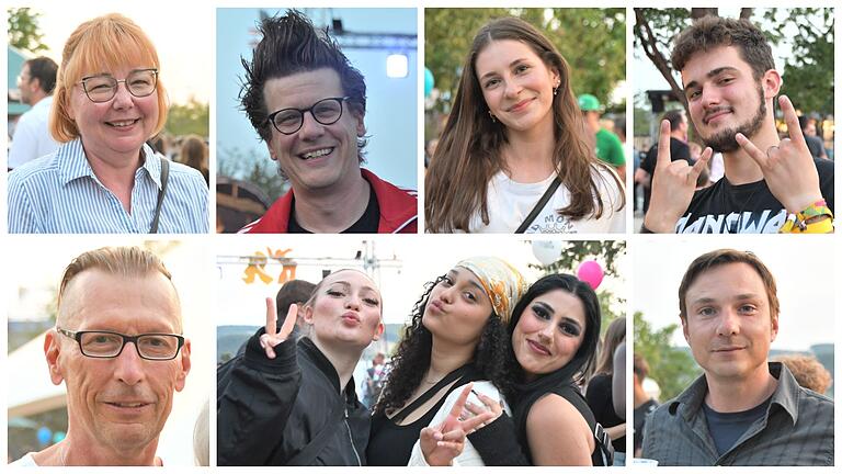 Lobten das Umsonst &amp; Draußen Festival Karlstadt in höchsten Tönen: (oben von links) Ramona Müller, Matthias Walz, Cora Sendelbach, Lino Forstner, (unten von links) Hermann Körner, Salome Elisa Friedrich, Joëlle Marielle Schnierer, Destan Kilic und Viktor Müller.