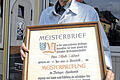 &bdquo;Alter Meister&ldquo;: Alfred Loschert dürfte einer der ältesten Handwerksmeister im Kreis sein. Geprüft wurde er 1946.
