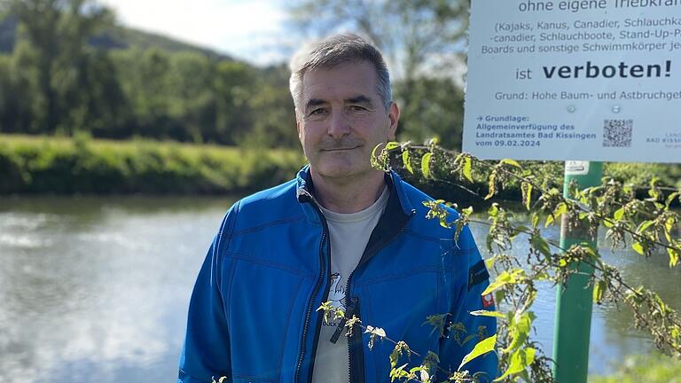 Jürgen Leitschuh, Kanu-Verleiher aus Hammelburg, musste die Saison komplett aussetzen.