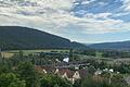 Blick von der Scherenburg auf die südwestliche Altstadt von Gemünden.