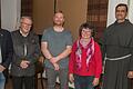 Führungswechesel im Förderkreis für das Kloster Schönau (von links): Matthias Risser (Vorsitzender), Gerhard Köhler (Stellvertreter), Stefan Köhler (Kassier), Elfriede Grob (Schriftführerin) und Guardian Jesmond Panapparambil.