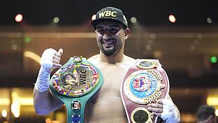Boxen: Agit Kabayel - Frank Sanchez       -  Der deutsche Boxer Agit Kabayel feiert den nächsten Erfolg (Archiv).