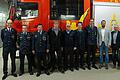 Auf dem Foto von links: Kommandant Christian Kullick, Kreisbrandmeister Thomas Heffels, Fachkreisbrandmeister Ralf Weber, Ehrenmitglied Jürgen Seyfried, Ehrenvorstand Ottmar Hart, stellv. Schriftführer Holger Mai, Kassier Tobias Seuffert, 1. Bürgermeister Sebastian Hauck, 2. Bürgermeister Stephan Schäflein, Feuerwehrvereinsvorstand Stefan Hein.