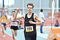 Süddeutscher Meister über 1500 Meter: David Scheller aus Reichenberg läuft bei der Leichtathletik-Hallenmeisterschaft in Frankfurt Anfang Februar mit großem Vorsprung vor dem Zweitplatzierten ins Ziel ein.