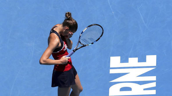 Ausgeschieden       -  Karolina Pliskova aus Tschechien war nach dem Aus gegen Lucic-Baroni natürlich enttäuscht. Foto: Aaron Favila