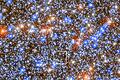 Kugelsternhaufen Omega Centauri - Schwarzes Loch       -  In diesem Feld befindet sich das entdeckte mittelschwere schwarze Loch.