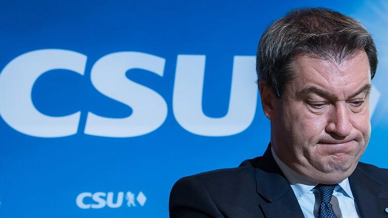 Markus Söder       -  Es könnte besser laufen: Markus Söder (CSU), Ministerpräsident von Bayern, wird die absolute Mehrheit mit großer Wahrscheinlichkeit weit verfehlen.