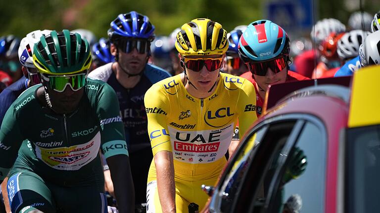 Tour de France - 18. Etappe       -  Ruhiger Tag für Spitzenreiter Tadej Pogacar.