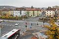 Die Kreuzung Rottendorfer Straße mit dem Mittleren Ring in Würzburg. Die Stadt plant eine Sanierung der Brücke ab dem Jahr 2025. So hat es der Stadtrat jetzt beschlossen.