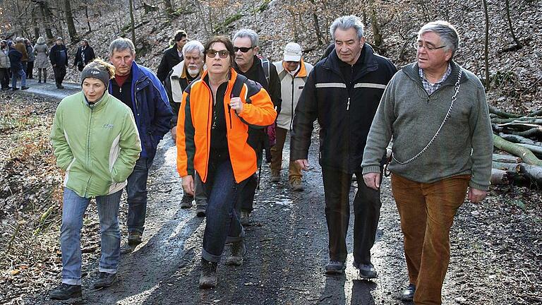 Auch in diesem Jahr lädt der Forstbetrieb Ebrach der Bayerischen Staatsforsten wieder zu Waldbegehungen in seinen Revieren ein, wie auf diesem Archivbild bei Handthal mit Revierförsterin Regina Bertram im Revier Oberschwarzach.