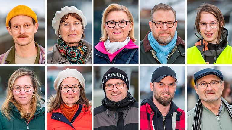 Sie nahmen an der Demonstration in Bad Neustadt teil (von links oben nach rechts unten): Julian Altenhöner, Gusti Simon, Doris Katzenberger, Karl Graf Stauffenberg, Anna Maria Voll, Kathrin Scholz, Kerstin Gaiser, Holger Klemm, Max Friedel und Helmut Schwartl. Sie nahmen an der Demonstration in Bad Neustadt teil (von links oben nach rechts unten): Julian Altenhöner, Gusti Simon, Doris Katzenberger, Karl Graf Stauffenberg, Anna Maria Voll, Kathrin Scholz, Kerstin Gaiser, Holger Klemm, Max Friedel und Helmut Schwartl.