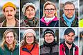 Sie nahmen an der Demonstration in Bad Neustadt teil (von links oben nach rechts unten): Julian Altenhöner, Gusti Simon, Doris Katzenberger, Karl Graf Stauffenberg, Anna Maria Voll, Kathrin Scholz, Kerstin Gaiser, Holger Klemm, Max Friedel und Helmut Schwartl.