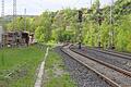 Fast schon malerisch wirken die Gleise der Werntalbahn kurz nach dem (ehemaligen) Eußenheimer Bahnhof.