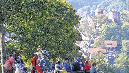 Herbststimmung: Über der Stadt Rieneck thront die aus dem Mittelalter stammende Burg. Der Stadtrat möächte das Wahrzeichen auch aus touristischer Sicht ins rechte Licht rücken.