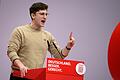 SPD-Bundesparteitag       -  Juso-Chef Türmer mobilisiert gegen das &bdquo;Sicherheitspaket&rdquo;