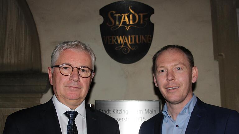 Stichwahl in Kitzingen: Manfred Paul (SPD, links) oder Stefan Güntner (CSU) heißt der neue Oberbürgermeister. Die Entscheidung fällt am 29. März.