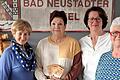 Auf dem Foto 2. Vorsitzende Hannelore Flügel, Romy Straub, 1. Vorsitzende Viola Bitter, Brigitte Räth.