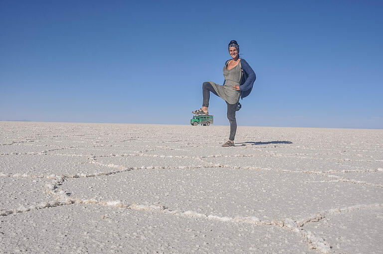 Faszination in der Salzwüste von Uyuni in Bolivien. Foto: Schmitt Faszination in der Salzwüste von Uyuni in Bolivien. Foto: Schmitt