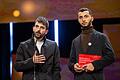 &bdquo;No Other Land&rdquo;       -  Yuval Abraham und Basel Adra wurden nach der Vorstellung von &bdquo;No Other Land&rdquo; in die Akademie der Künste digital zugeschaltet. (Archivbild)
