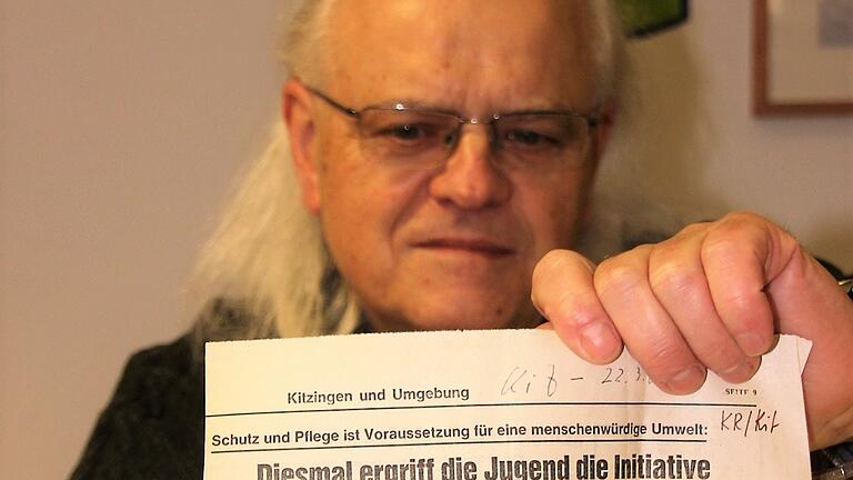 Als 'die Jugend die Initiative ergriff' (Ausschnitt aus der Kitzinger Zeitung), war Peter Krämer mittendrin.