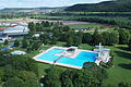 Ein Blick auf das Saaletalbad Hammelburg von oben.       -  Ein Blick auf das Saaletalbad Hammelburg von oben.