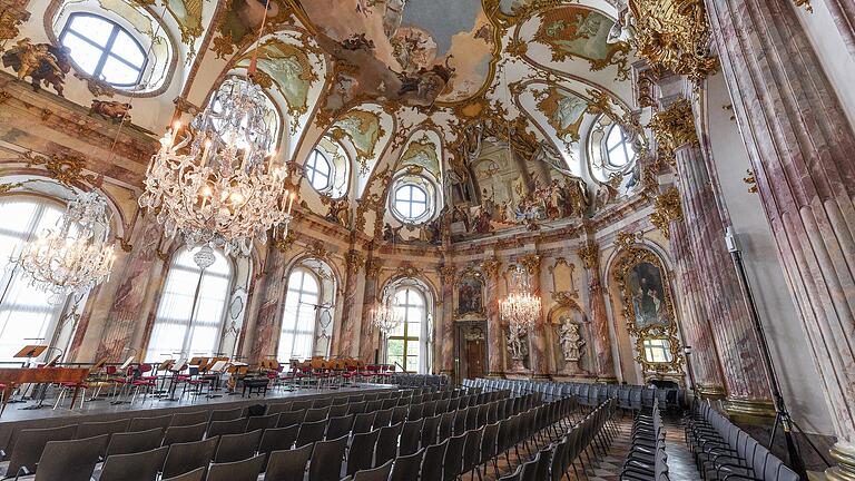 Der Kaisersaal der Würzburger Residenz wird zum Mozartfest 2020 leer bleiben. Musik soll hier allerdings trotzdem stattfinden.