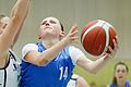 Mia Wiegand (rechts) erzielte für die TG QOOL Sharks Würzburg beim Hinspiel im Play-off-Viertelfinale gegen den USC Freiburg II 15 Punkte. Dennoch unterlagen die Würzburgerinnen dem Gegner. Das Bild entstand im Heimspiel der Sharks gegen die Falcons Bad Homburg.