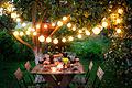 Eine Lichterkette macht den Garten im Sommer gemütlich - allerdings sollte das Licht niemanden stören.