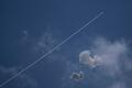 Nahostkonflikt - Grenze zu Libanon       -  Israels Luftabwehrsystem Iron Dome feuert auf anfliegende Raketen aus dem Libanon.