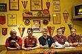 Nach getaner Arbeit freute sich die emsige Vorstandschaft des &bdquo;FCN-Fanclubs Milzgrund&ldquo; über die positiven sportlichen und gesellschaftlichen Ereignisse im Berichtszeitraum. Im Bild von links Horst Friedl, Maximilian Höller, Günther Haag, Tobias Jucht und Heinz Funk.