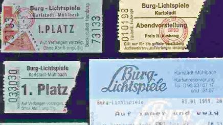 Erinnerungen: Diese Kinokarten hat Sonja Häns aus Karlstadt gesammelt. Erinnerungen: Diese Kinokarten hat Sonja Häns aus Karlstadt gesammelt.